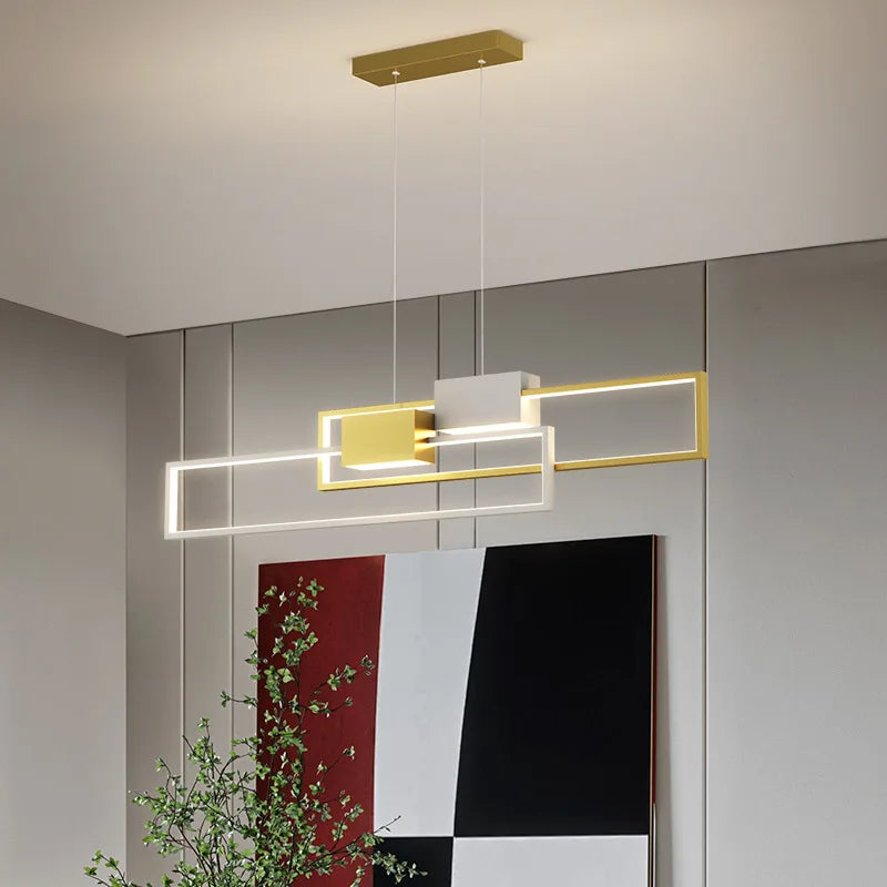 Sleek Led Rectangular Pendant Lights - Contemporary Lighting For Living Dining Kitchen And More