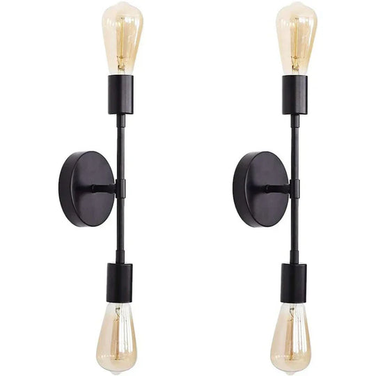 Double Head Wall Lamp - American Industrial Style For Aisle Bedroom And Bathroom Mirror Front Decor