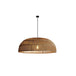 Chinoiserie Flat Rattan Pendant Light - Modern Handmade Creative Pattern Lamp For Living Rooms