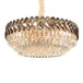 Luxury Living Room Crystal Chandelier - Elegance In Round Gold Design With Led Illumination