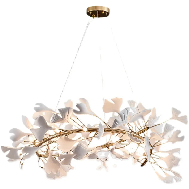 Exquisite Porcelain Leaves Chandeliers - Luxury Led Pendant Lights For Living Room Bedroom Hotel