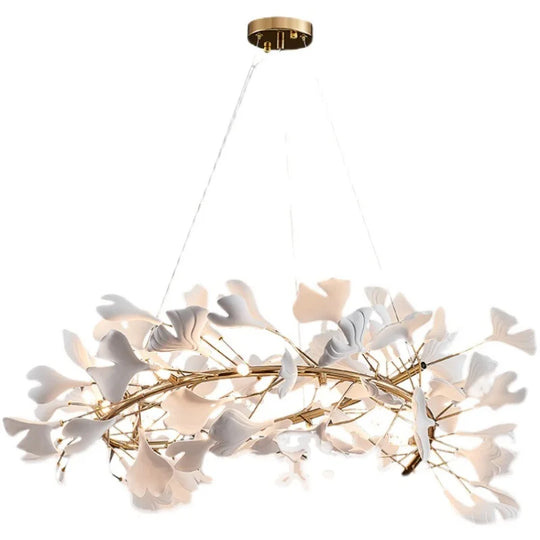 Exquisite Porcelain Leaves Chandeliers - Luxury Led Pendant Lights For Living Room Bedroom Hotel