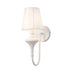 Modern Elegant White Fabric Shade Wall Lamps - 1 - Light Romantic E14 Socket Bedside Sconce Light