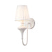 Modern Elegant White Fabric Shade Wall Lamps - 1 - Light Romantic E14 Socket Bedside Sconce Light