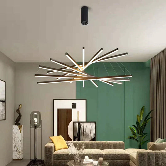 Elevate Your Space With The Modern Black Stair Chandelier Pendant