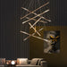 Elevate Your Space With The Modern Black Stair Chandelier Pendant