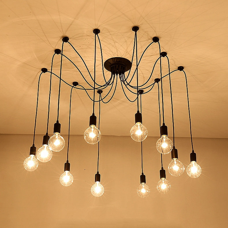 Emma’s Led Spider Chandelier - Diy Art Ceiling Lamp With Adjustable Wires Ceiling Light